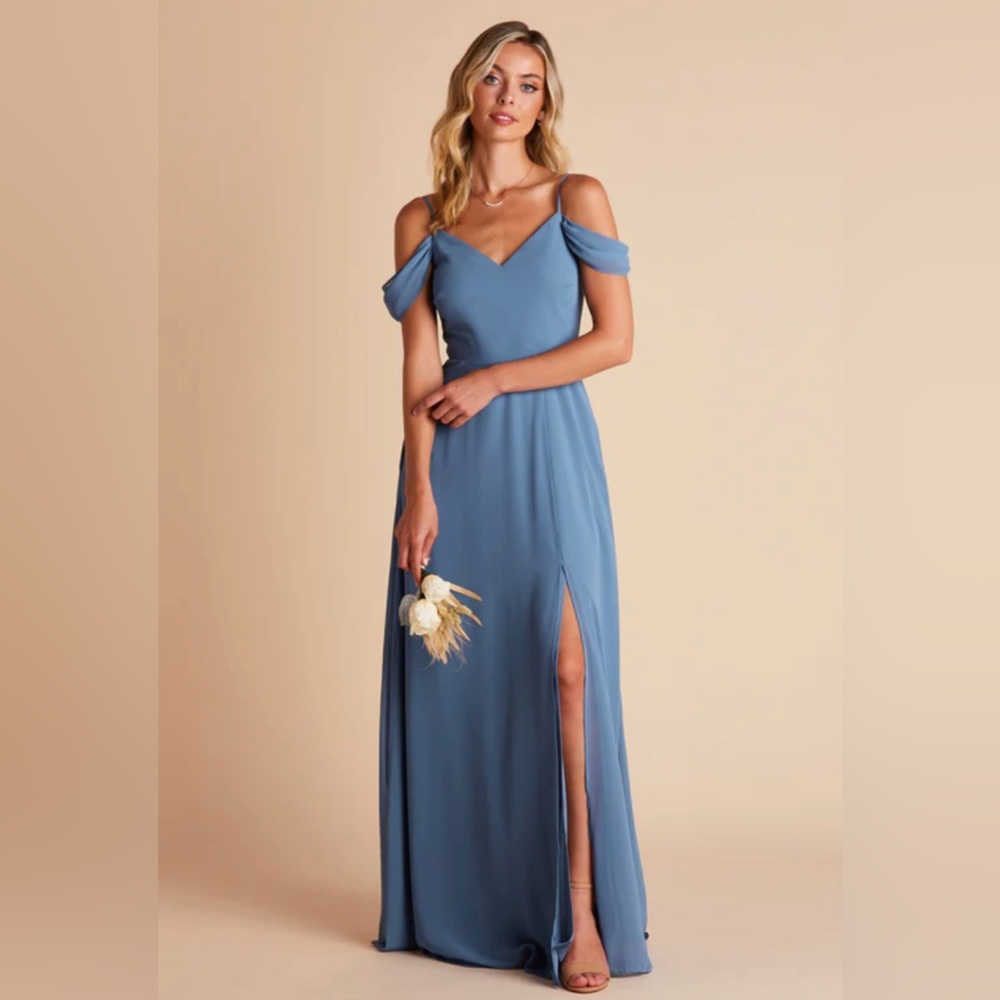 Birdy Grey Twilight Blue Denim Convertible Bridesmaid Dress Medium